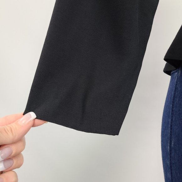 Vintage Black Button Up Pleated Waist Blazer Size S - Picture 6 of 12